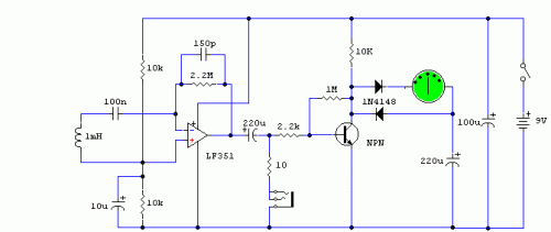 Electromagnetic field detector-Circuit diagram