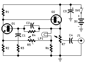 1KHz Sinewave Generator-Circuit diagram