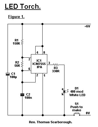Led torch light circuit diagram