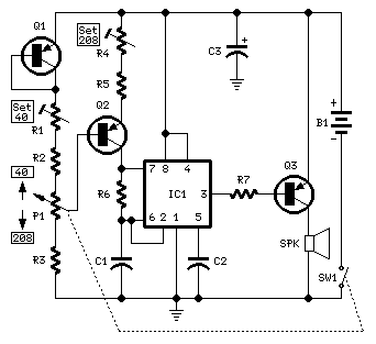 Mini Metronome-Circuit diagram