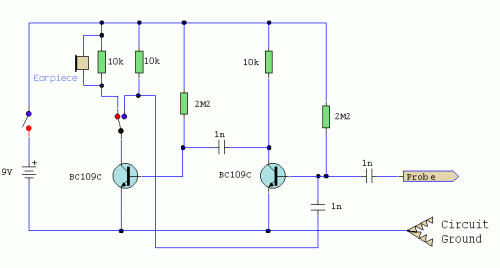 Signal Tracer and Injector-Circuit diagram