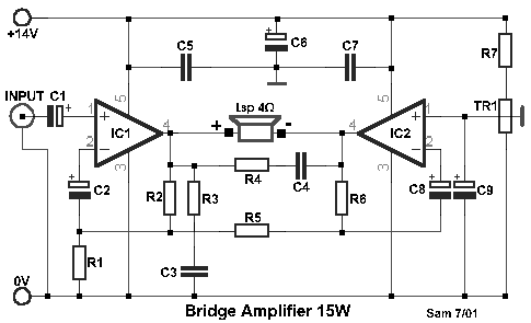 Collection of Little Bridged Power Amplifiers circuit ...