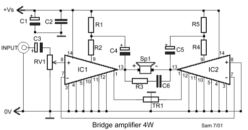 Collection Of Little Bridged Power Amplifiers Circuit Diagram And Instructions