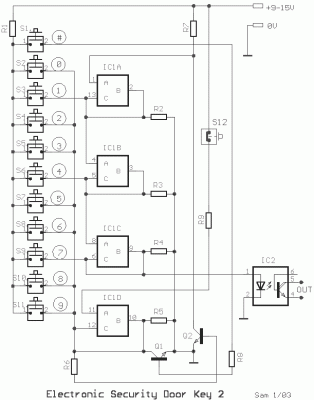 Electronic Security Door Key