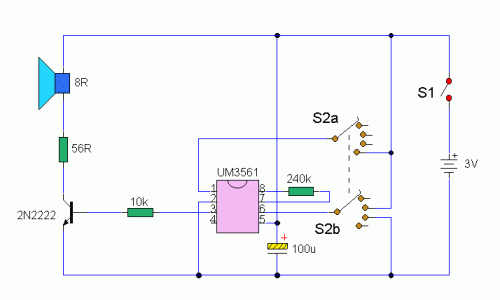 Sound Effects Generator-Circuit diagram