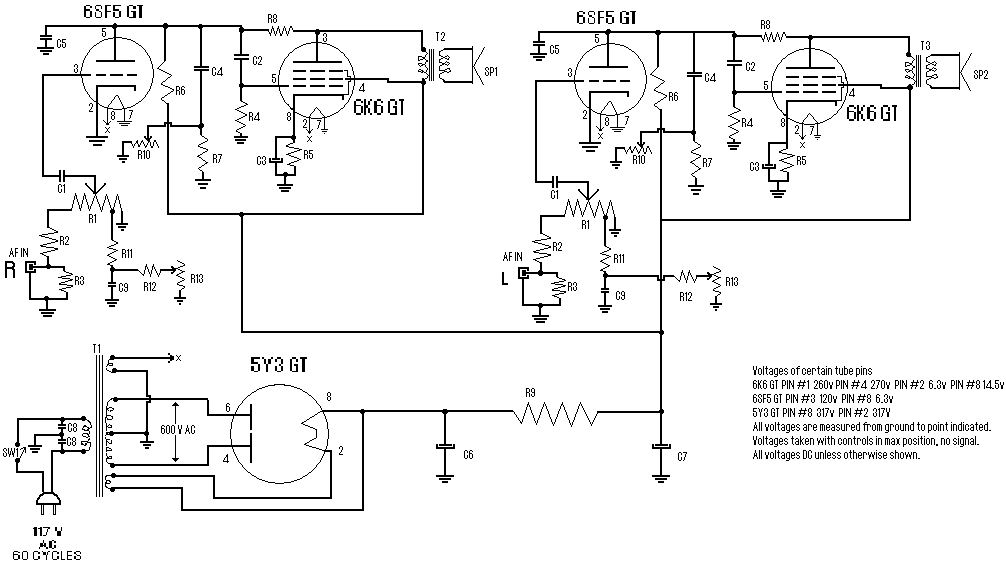 Stereo Tube Amplifier Circuit Diagram And Instructions
