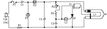 Adjustable Strobe Light-Circuit diagram