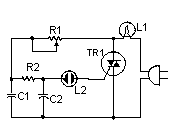 TRIAC Light Dimmer-Circuit diagram