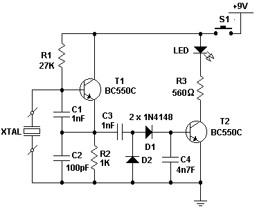 XTal Tester-Circuit diagram