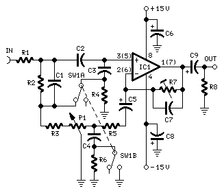 Automatic Loudness Control-Circuit diagram