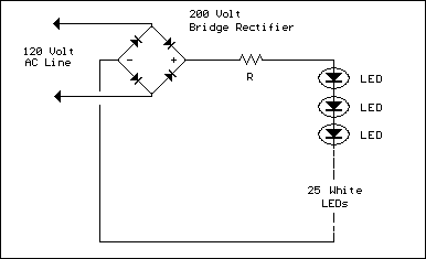 Line Powered White LEDs-Circuit diagram