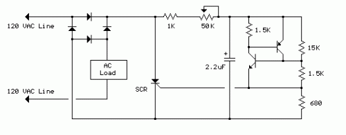 120 VAC Lamp Dimmer-Circuit diagram