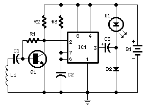 Cellular Phone calling Detector-Circuit diagram