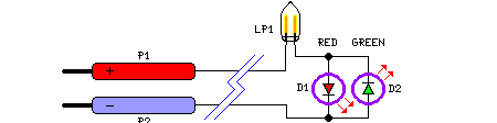 DC or AC Voltage Indicator Circuit-Circuit diagram