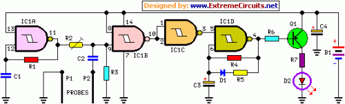 Plant Watering Watcher Circuit Schematic-Circuit diagram