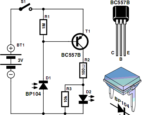 IR (Infrared) Detector Circuit Diagram-Circuit diagram