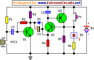 Electronic Candle Blow Out Schematic-Circuit diagram