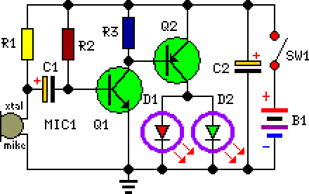 Flashing Eyes-Circuit Diagram