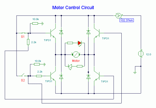 DC Motor Control Circuit-Circuit diagram