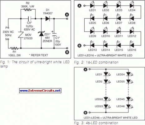 Ultra Bright LED Lamp-Circuit diagram