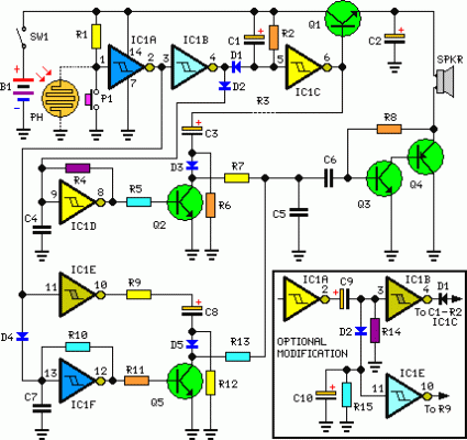 Bells Ring Generator Circuit Schematic-Circuit diagram