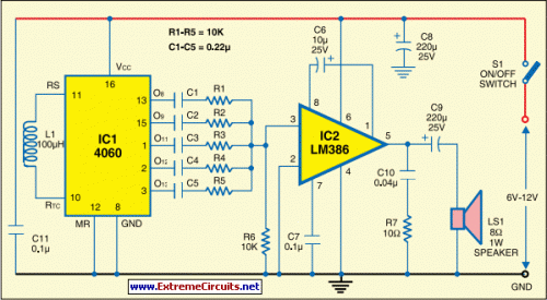 Multitone Siren-Circuit diagram