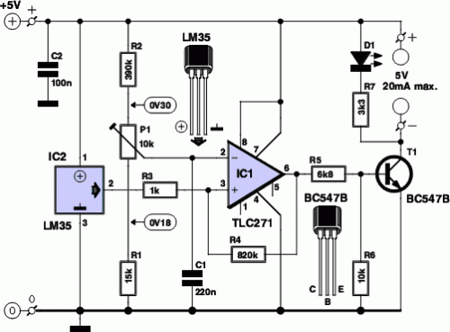 Temperature-Controlled Switch-Circuit diagram