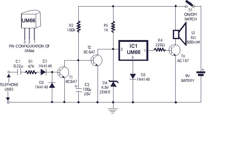 Soft Musical Telephone Ringer circuit diagram and instructions buck boost wiring and diagram 