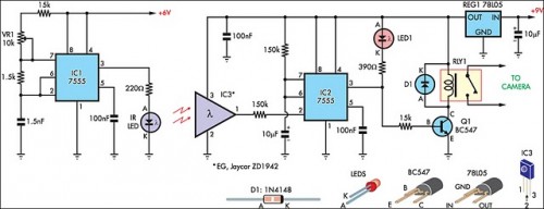 Beam-break Detector For Camera Shutter or Flash Control ... end of line relay wiring diagram 