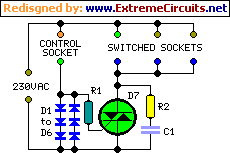 Smart Trailing Socket Circuit Diagram